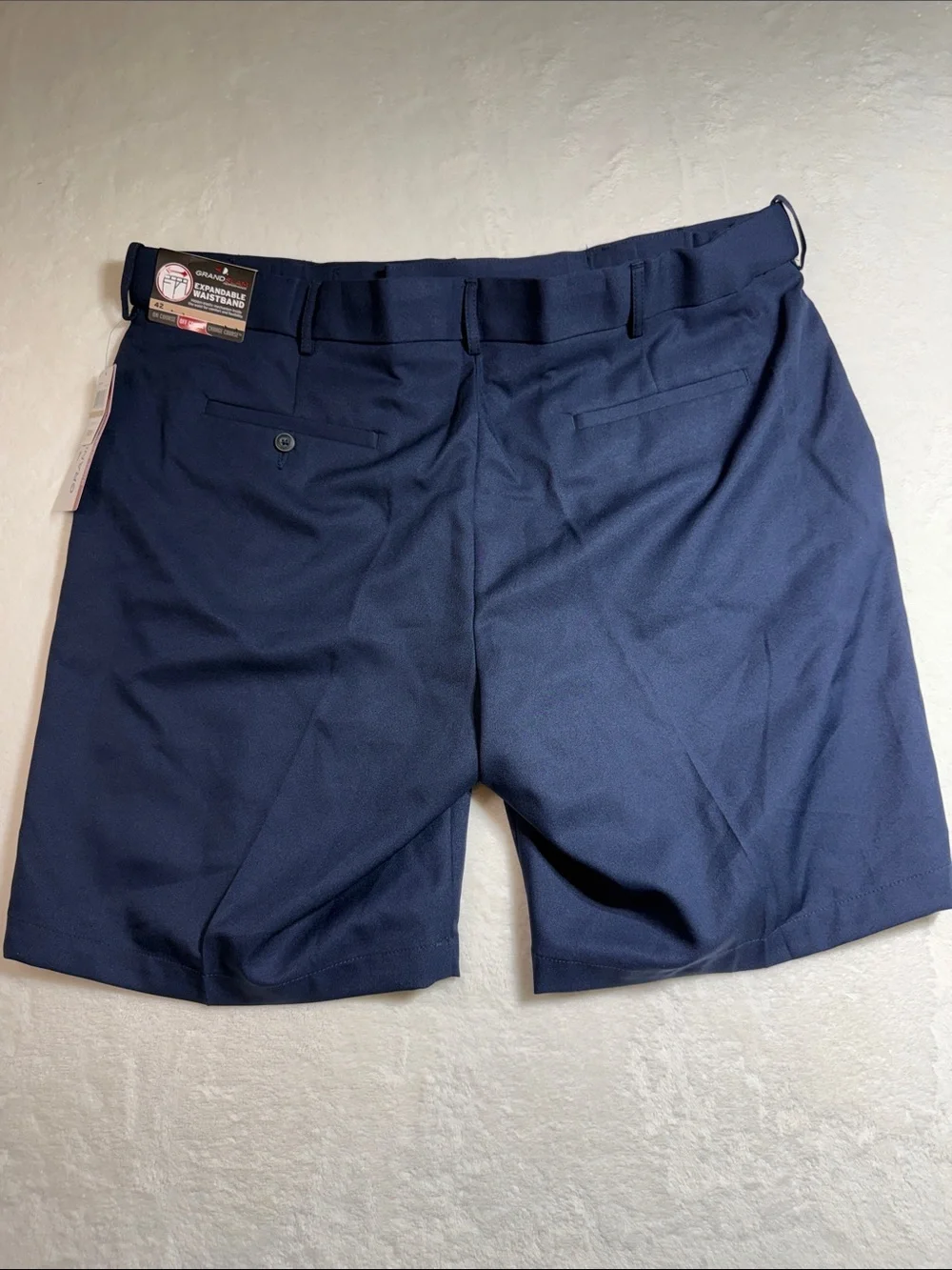 Grand Slam Navy Flat-Front Performance Shorts